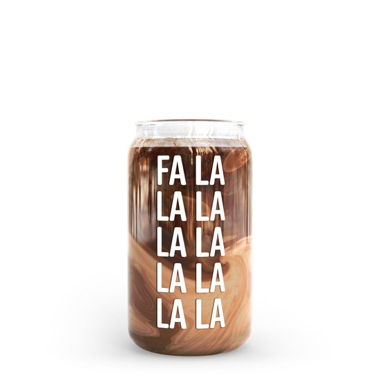 16 oz Beer Can Glass | Fa la la la la la la la la la - sonder and wolf