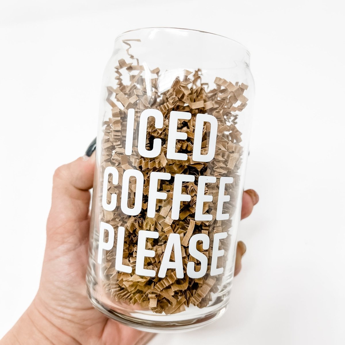 16 oz Beer Can Glass | Iced Coffee Please - sonder and wolf