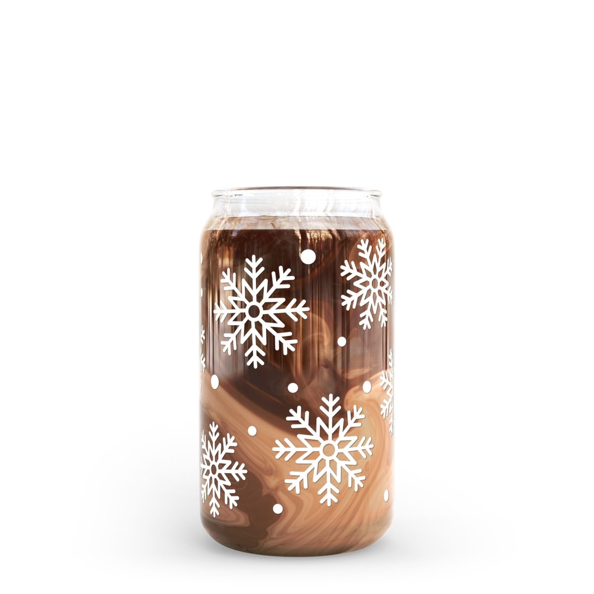 16 oz Beer Can Glass | Snow Flakes - sonder and wolf