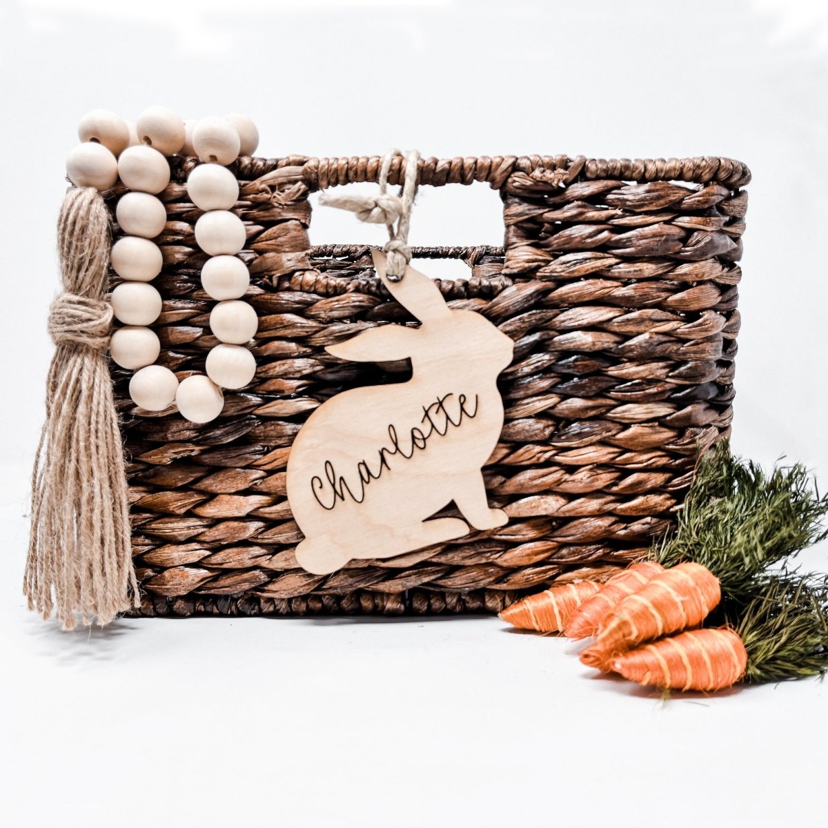 Custom Bunny Silhouette Name Tag - sonder and wolf