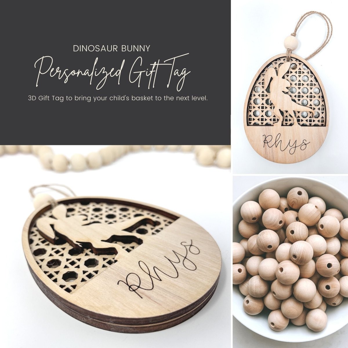 Custom Easter Basket Name Tag - sonder and wolf