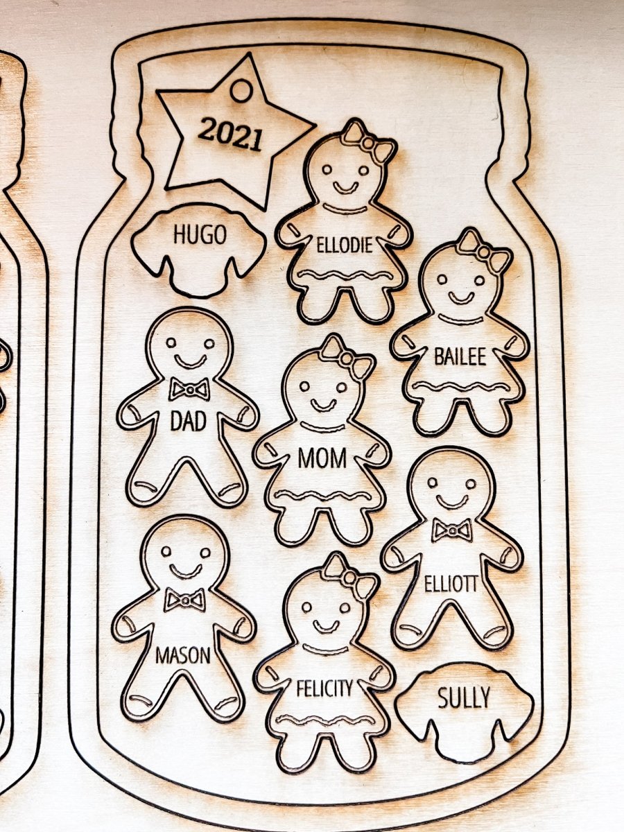 Custom Family Gingerbread Ornament - sonder and wolf