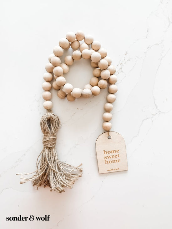 Home Sweet Home Garland with Jute Tassel - sonder and wolf