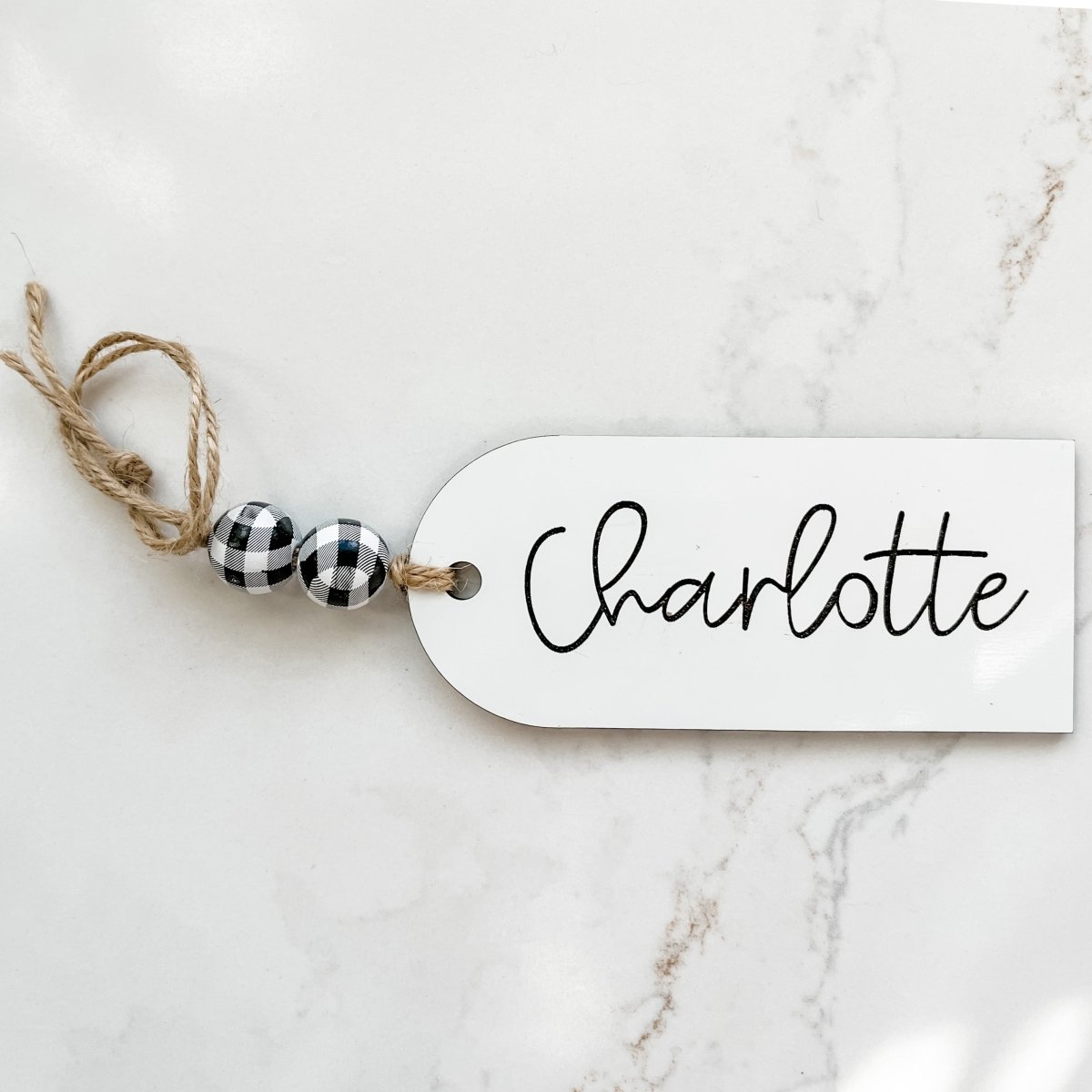 Personalized Engraved Wood Name Tags - sonder and wolf