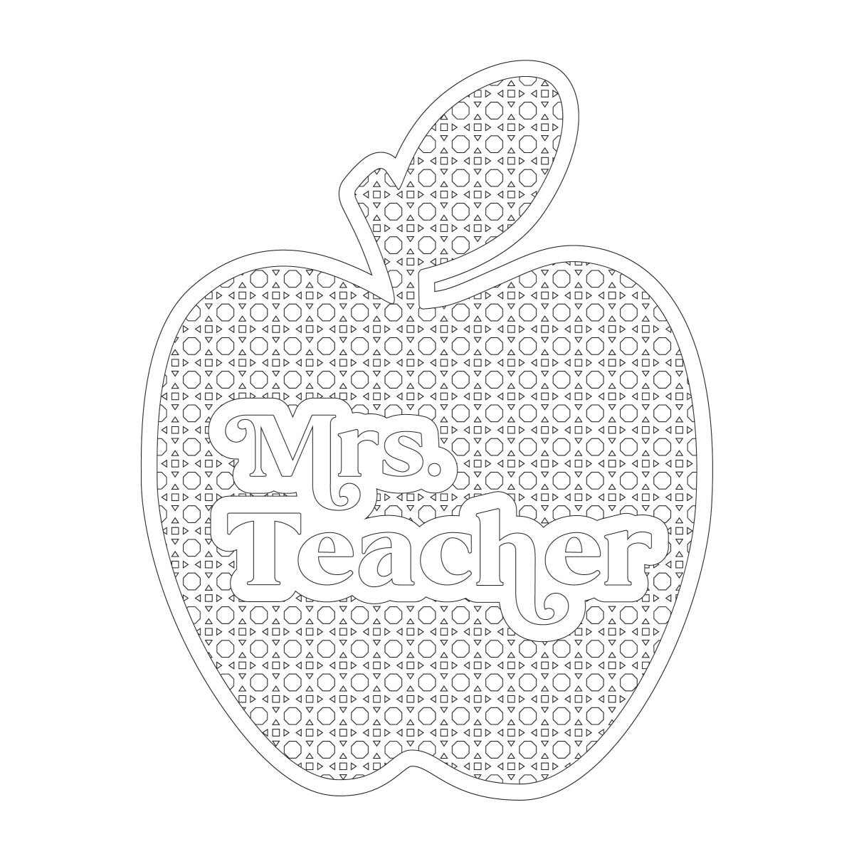 Personalized Rattan Teacher Apple Sign - sonder and wolf