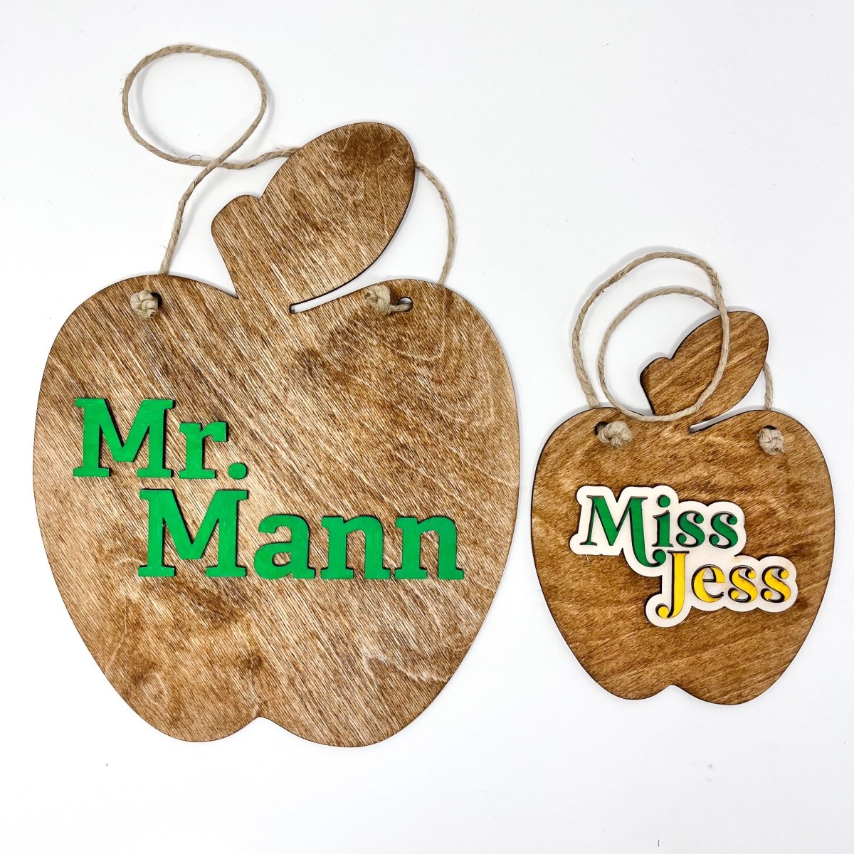 Personalized Teacher Apple Sign - sonder and wolf