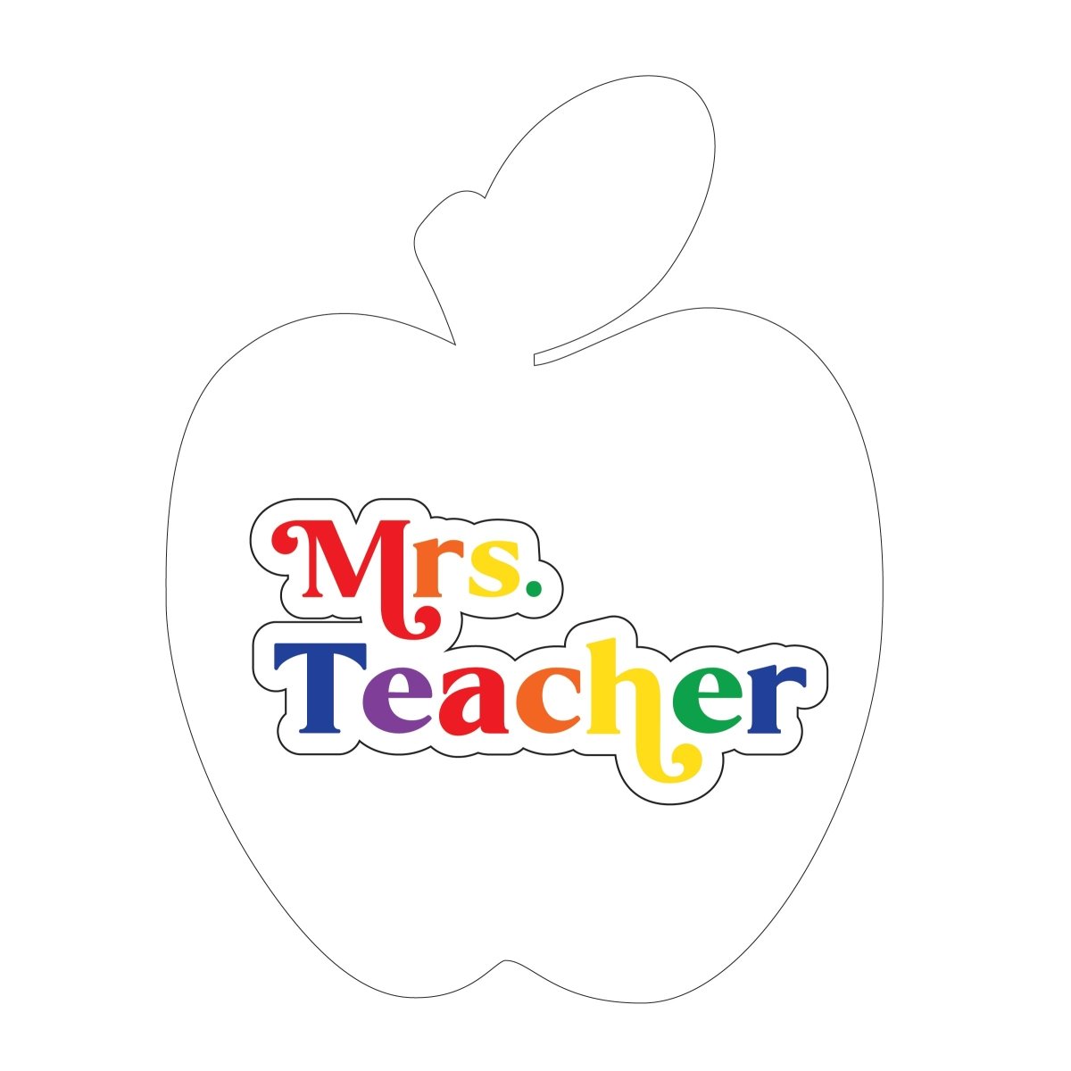 Personalized Teacher Apple Sign - sonder and wolf