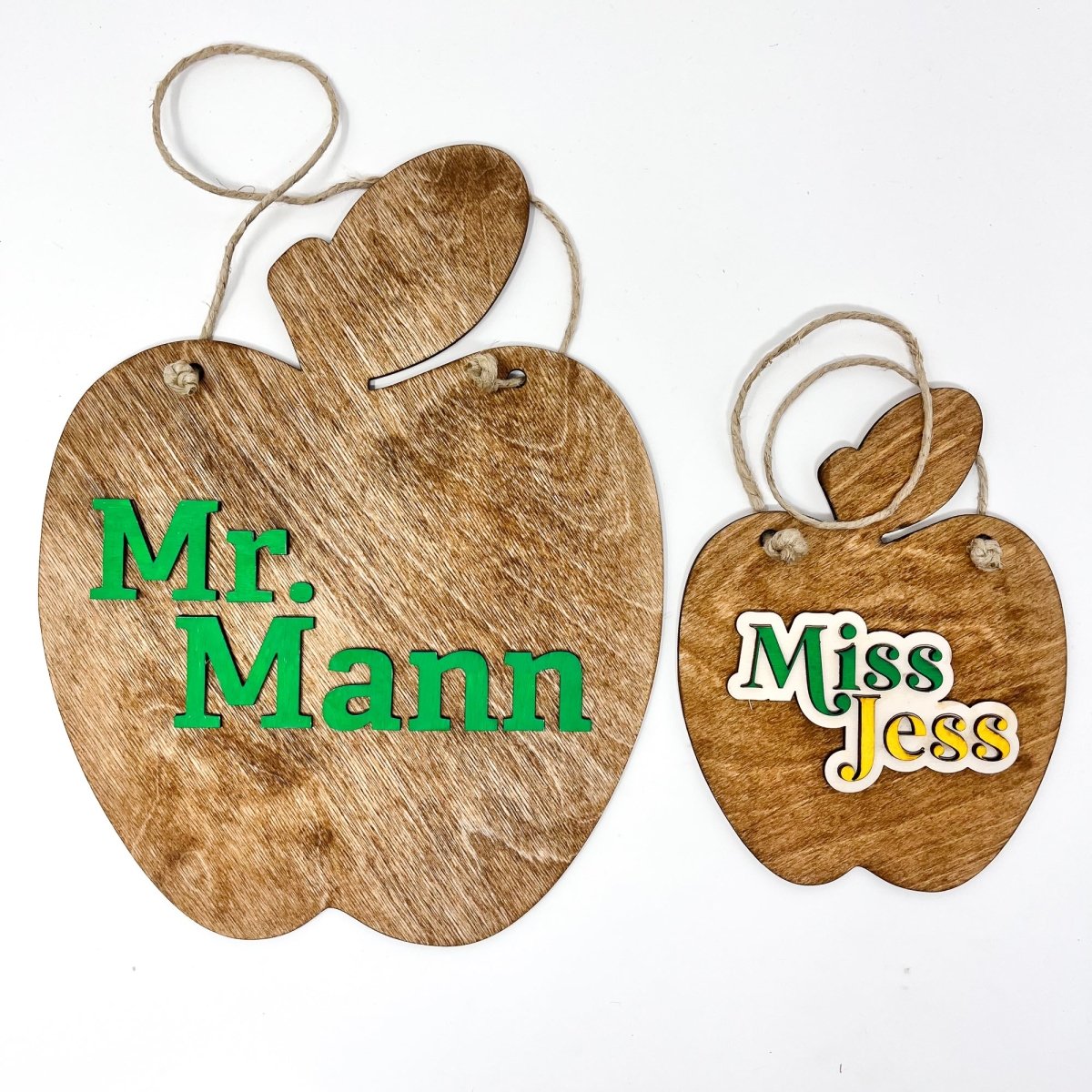 Personalized Teacher Apple Sign - sonder and wolf