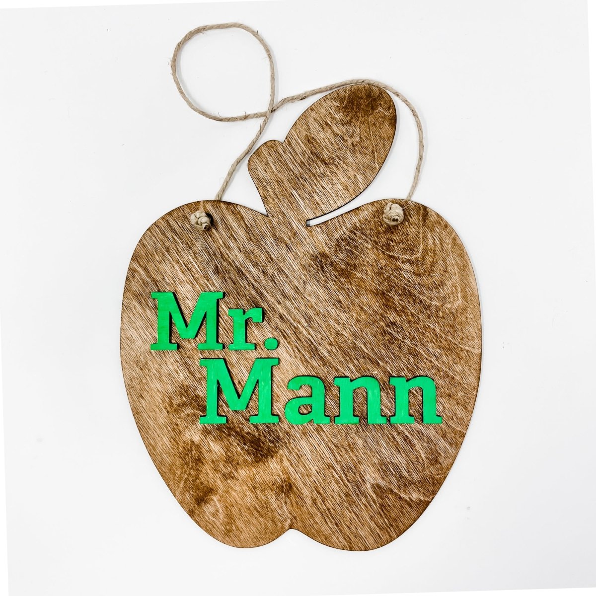 Personalized Teacher Apple Sign - sonder and wolf