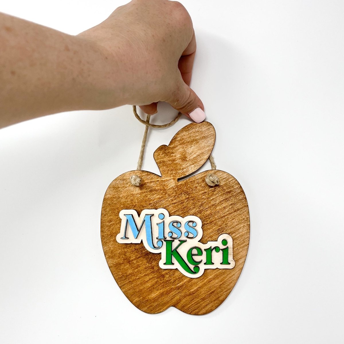 Personalized Teacher Apple Sign - sonder and wolf