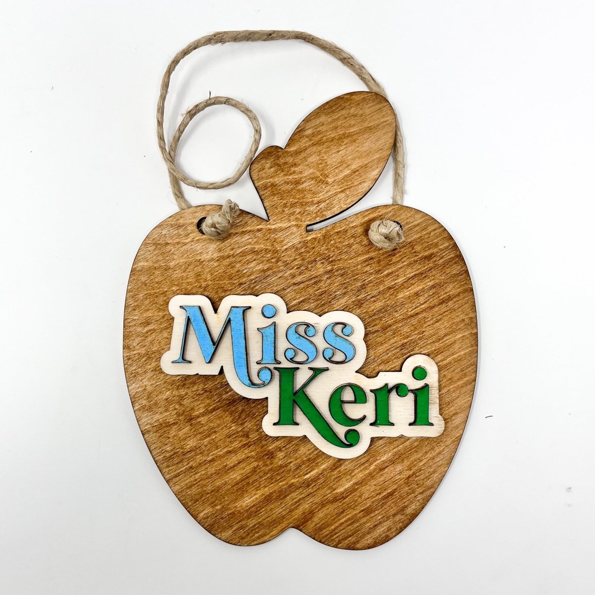 Personalized Teacher Apple Sign - sonder and wolf