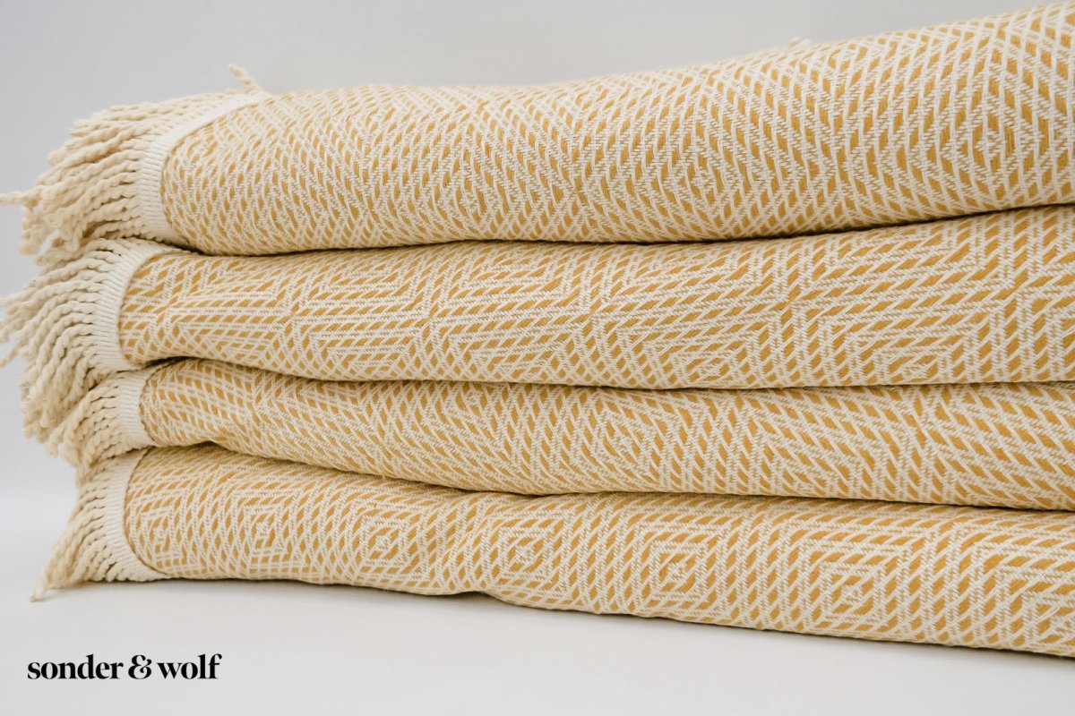 Yellow Diamond | Round Blanket - sonder and wolf