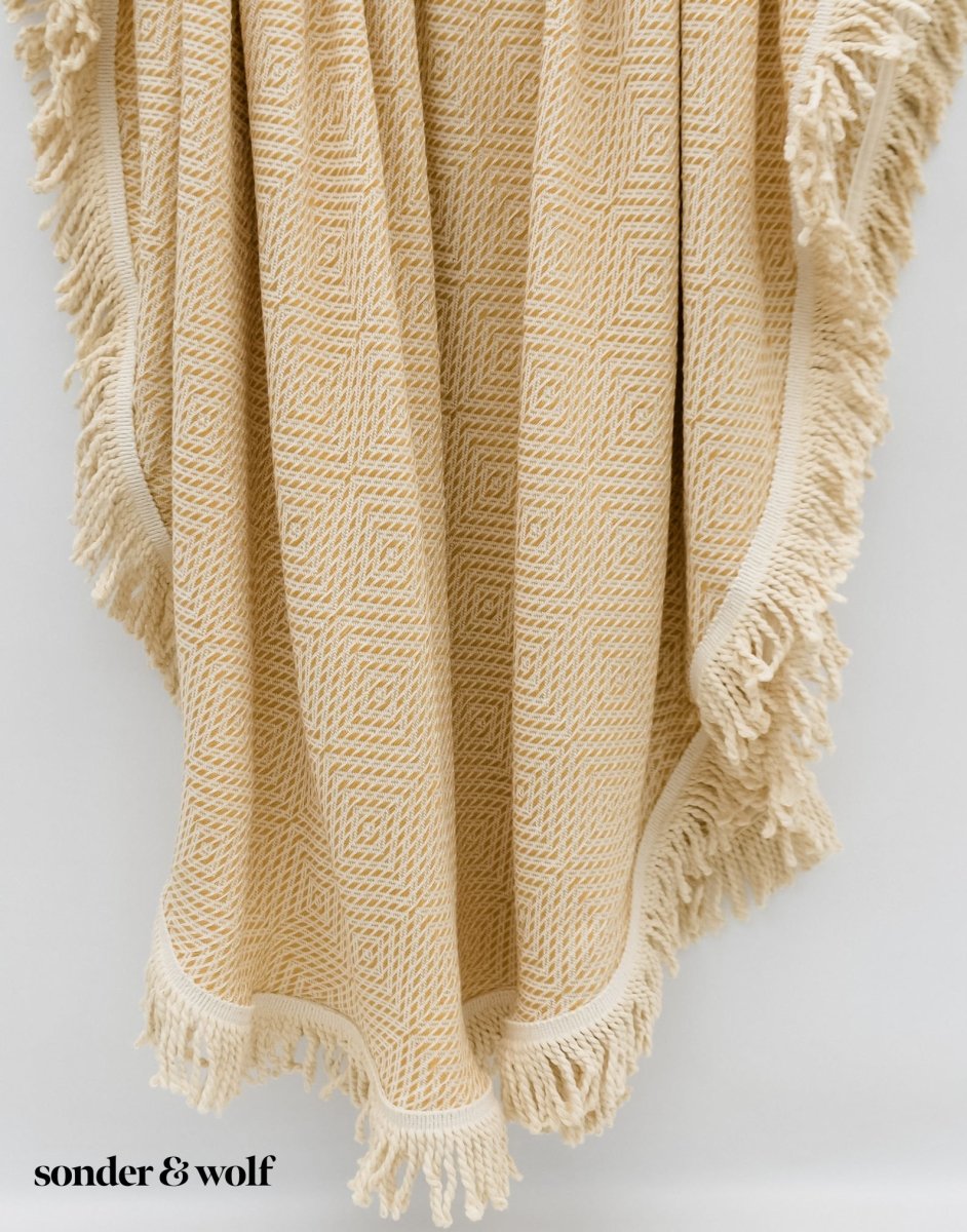 Yellow Diamond | Round Blanket - sonder and wolf