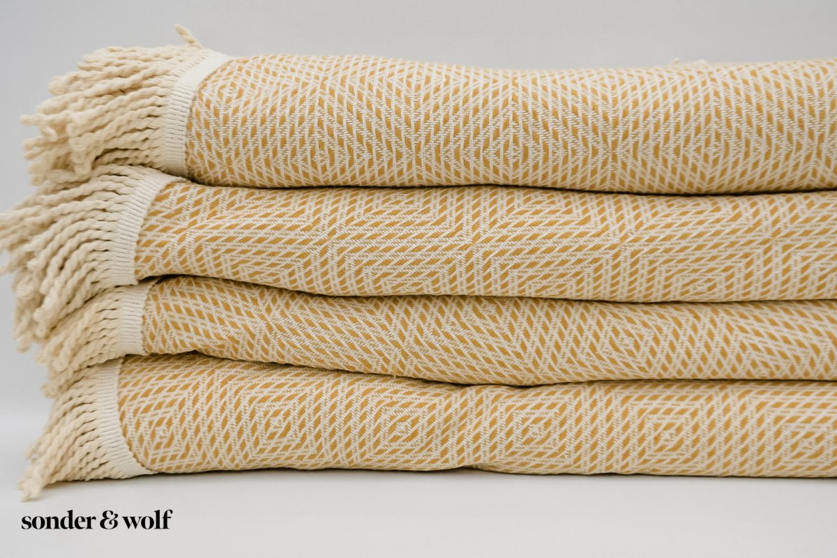Yellow Diamond | Round Blanket - sonder and wolf