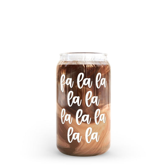Load image into Gallery viewer, 16 oz Beer Can Glass | FA LA LA LA LA LA LA LA LA LA - sonder and wolf
