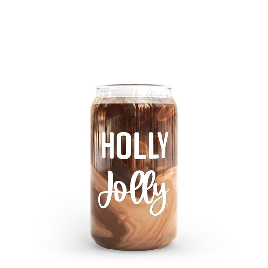 16 oz Beer Can Glass | Holly Jolly - sonder and wolf