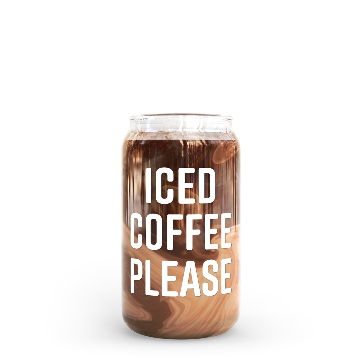 beer can glass iced coffee