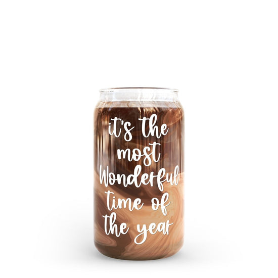 16 oz Beer Can Glass | It's The Most Wonderful Time Of The Year - sonder and wolf