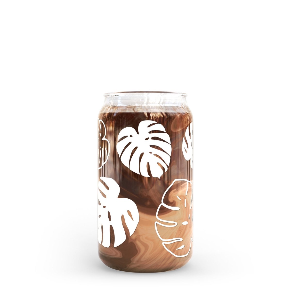 16 oz Beer Can Glass | Monstera Leaves - sonder and wolf