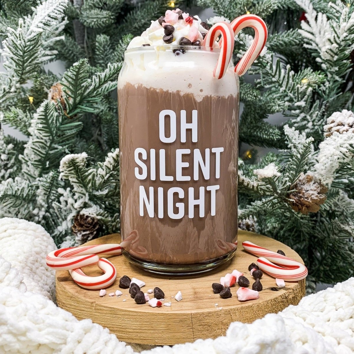 16 oz Beer Can Glass | Oh Silent Night - sonder and wolf