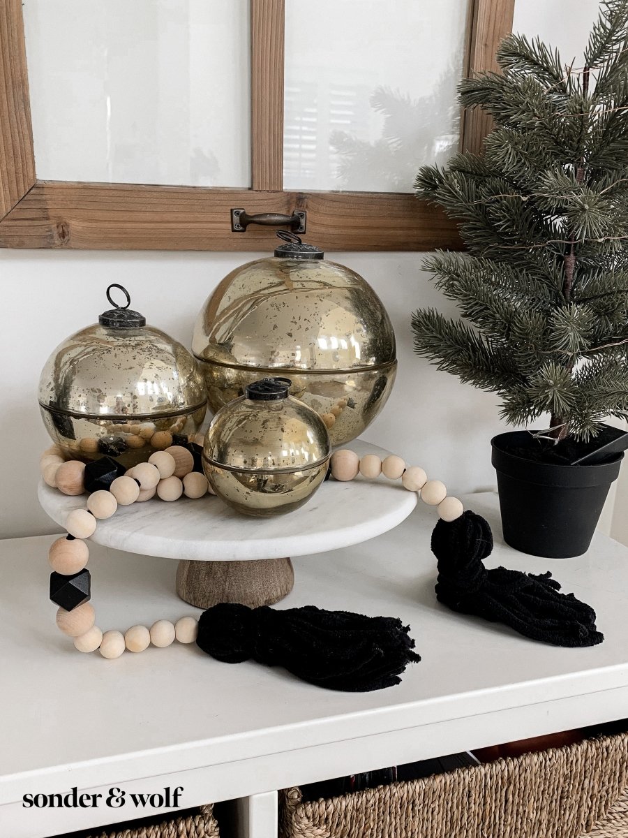 Simple Wooden Bead & Felt Christmas Garland – Wee Folk Art