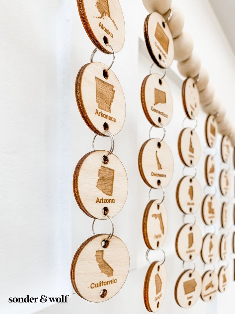 
                  
                    Bucket list States Wood Bead Garland - sonder and wolf
                  
                