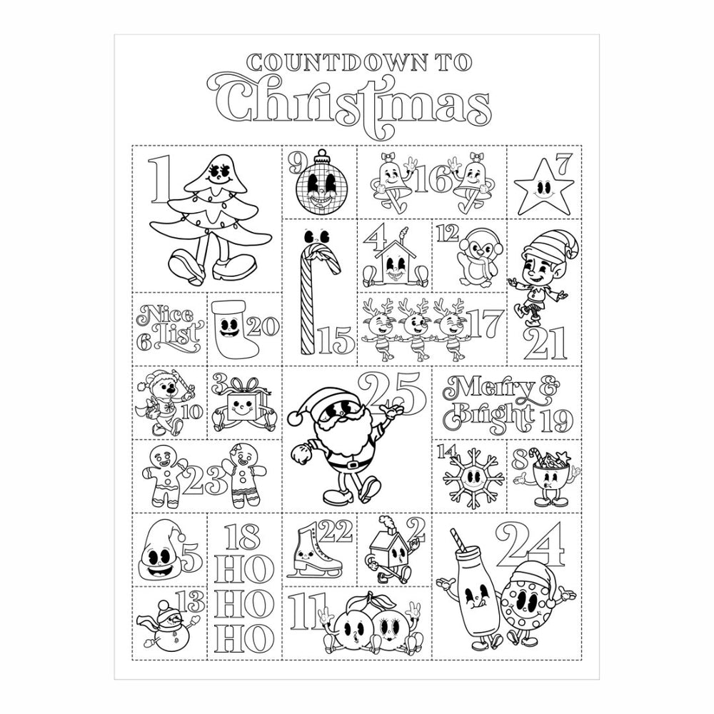 
                  
                    Christmas Coloring Countdown Poster - sonder and wolf
                  
                