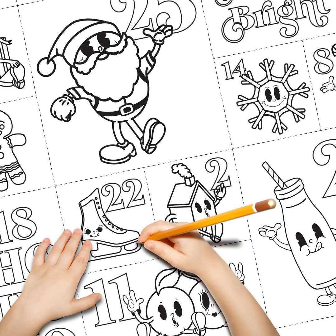 Christmas Coloring Countdown Poster - sonder and wolf