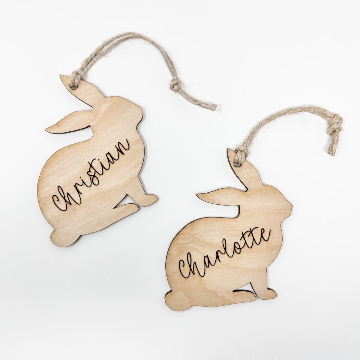 Custom Bunny Silhouette Name Tag - sonder and wolf