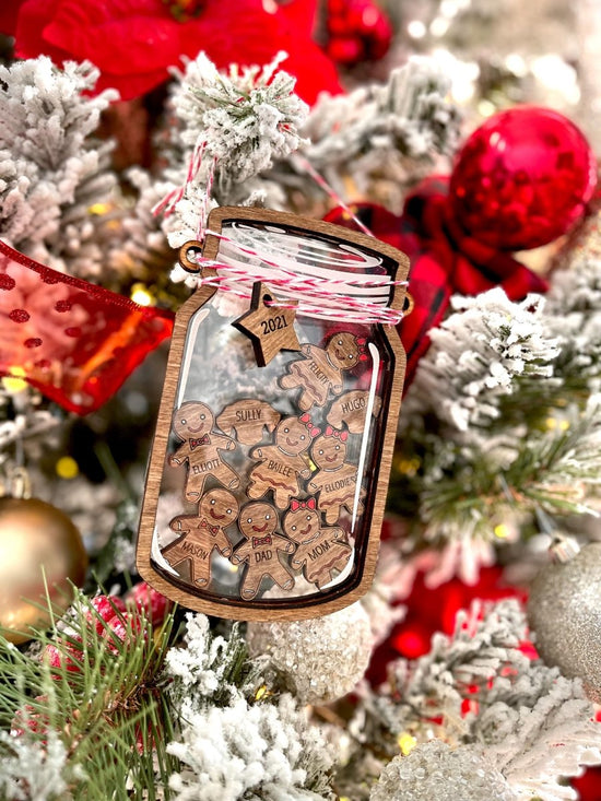 Load image into Gallery viewer, Custom Family Gingerbread Ornament - sonder and wolf
