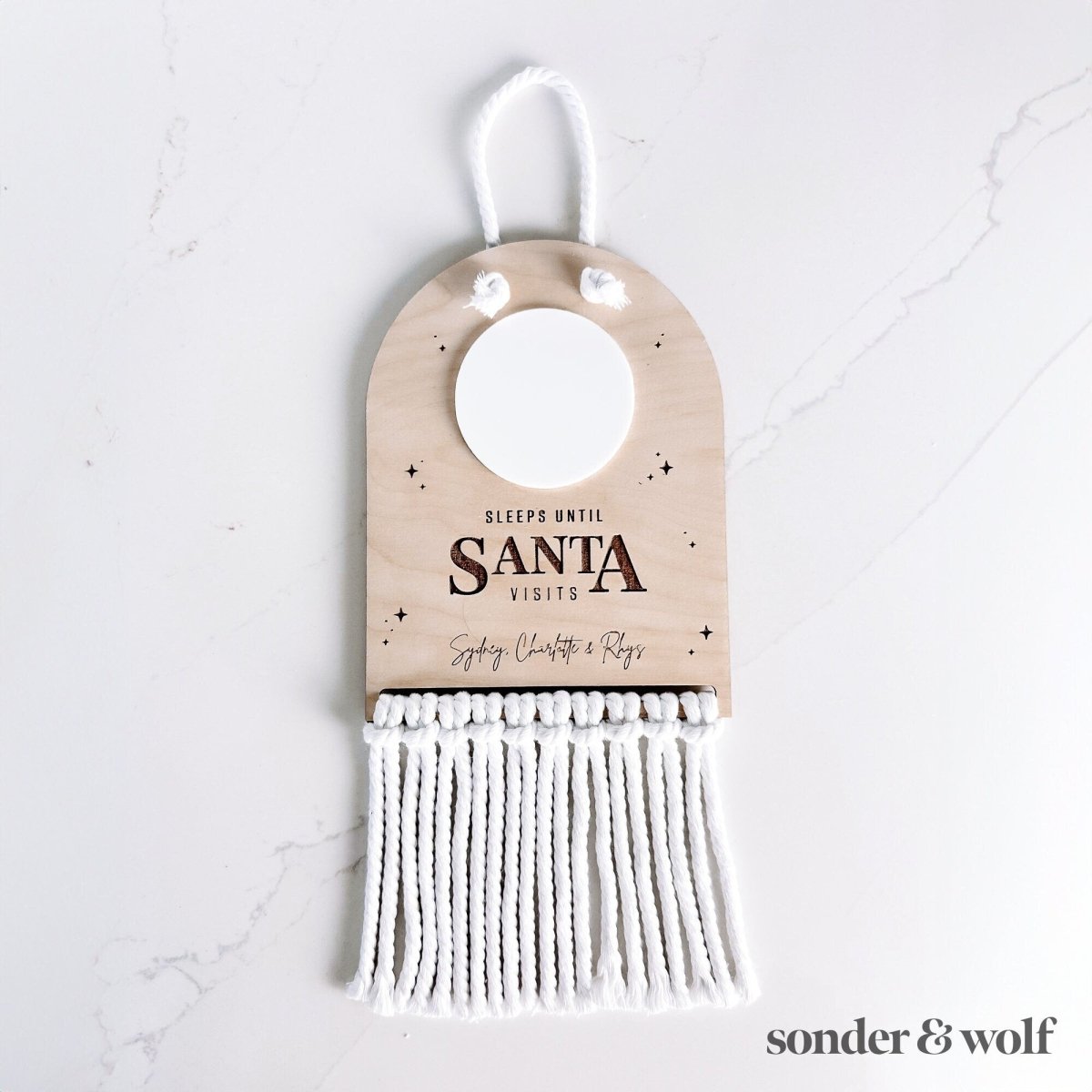 Days Until Christmas Dry Erase Santa Sign - sonder and wolf