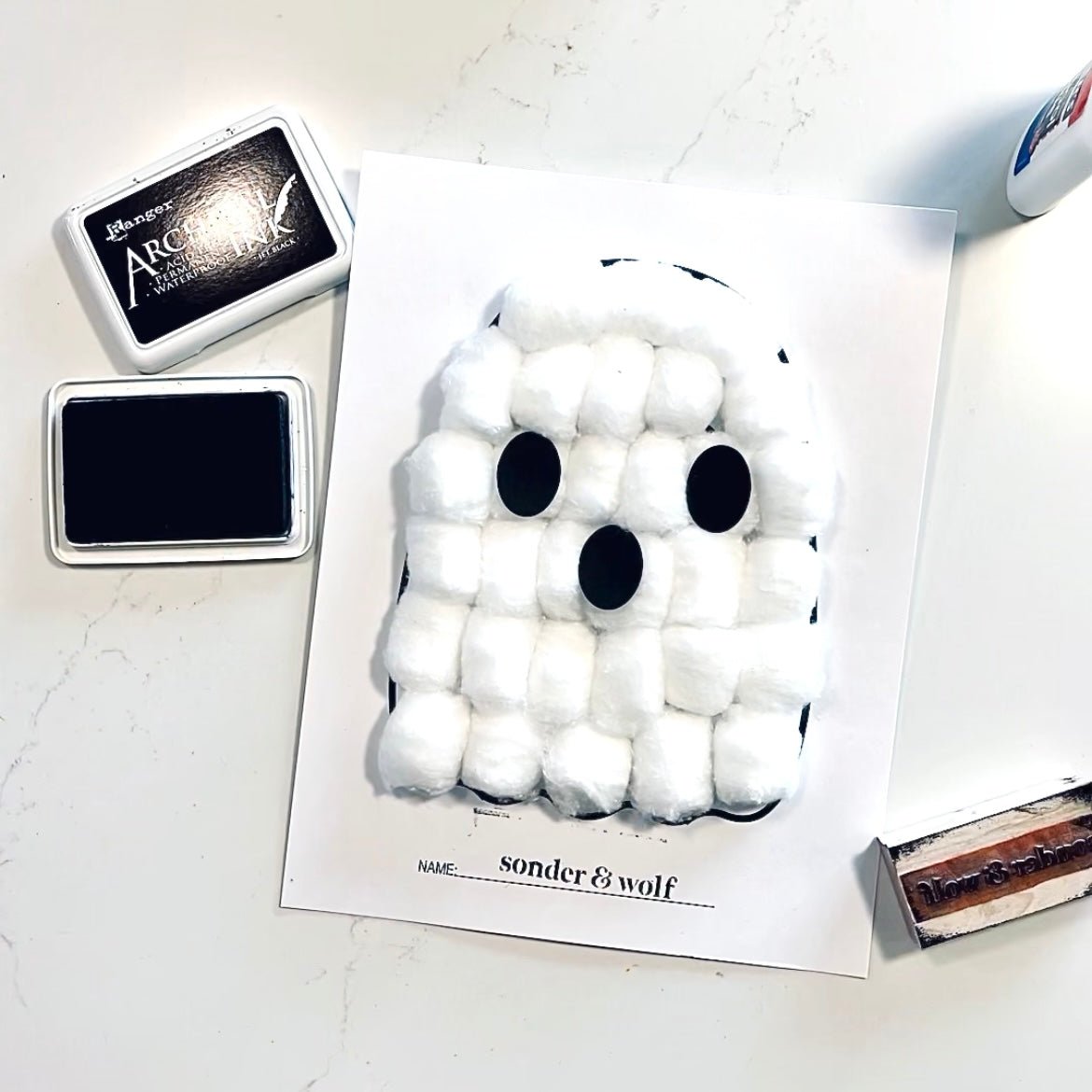 Load image into Gallery viewer, FREE Ghost Cotton ball Download - sonder and wolf
