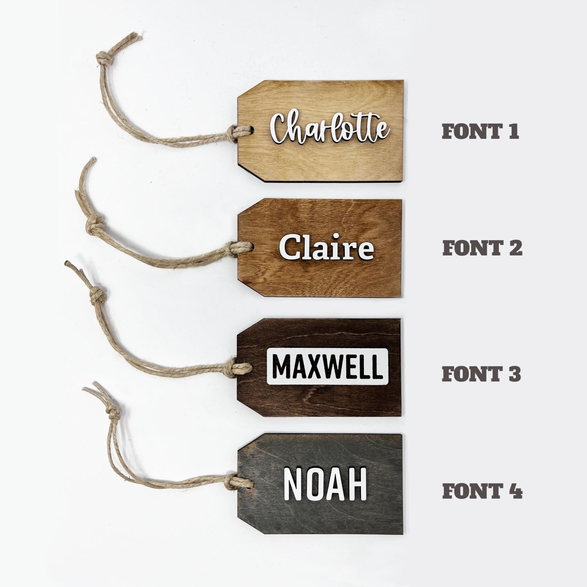 Gift Tag - 3D Personalized Wood Name Tags for Christmas Presents - Unique Holiday Gifting - sonder and wolf