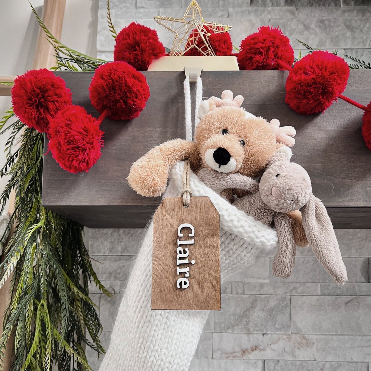 Gift Tag - 3D Personalized Wood Name Tags for Christmas Presents - Unique Holiday Gifting - sonder and wolf