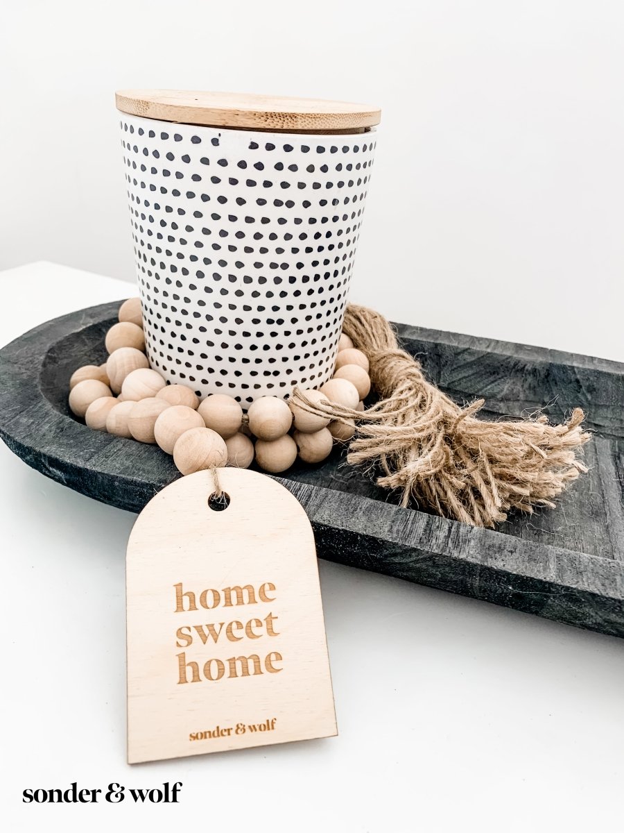 Load image into Gallery viewer, Home Sweet Home Garland with Jute Tassel - sonder and wolf

