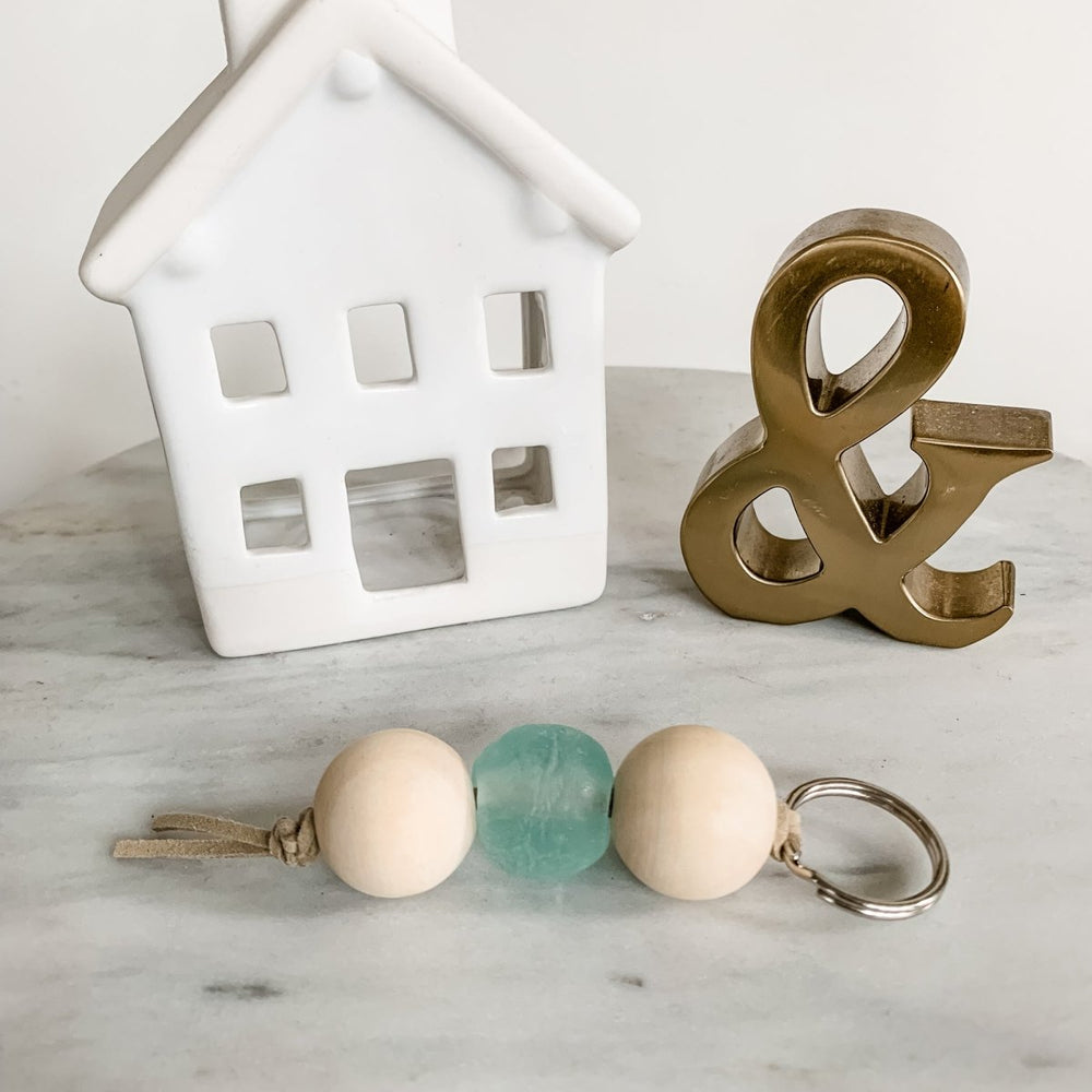 
                  
                    Keychain with Recycled Glass Beads - sonder and wolf
                  
                