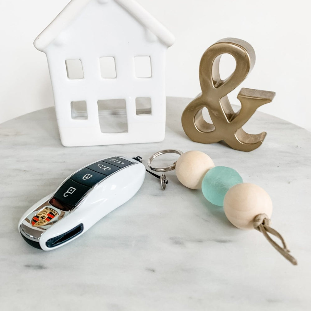 
                  
                    Keychain with Recycled Glass Beads - sonder and wolf
                  
                