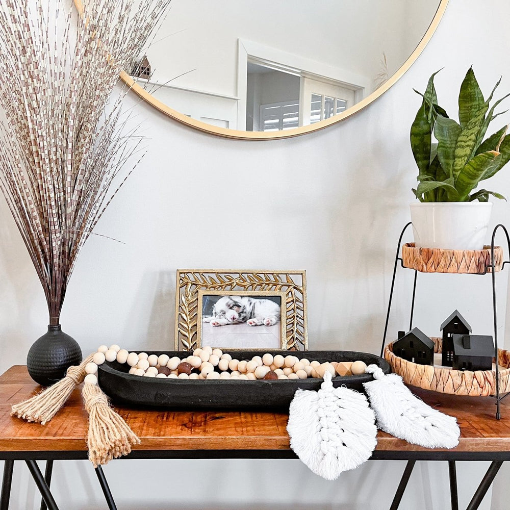 
                  
                    Macrame Feather Bead Garland - sonder and wolf
                  
                