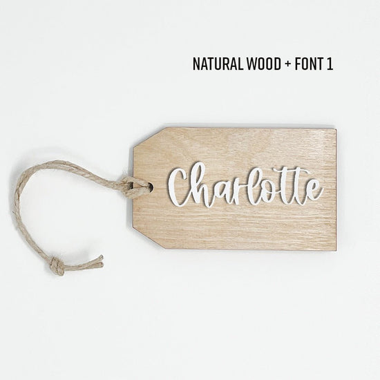 Personalized 3D Wood Name Tags - sonder and wolf