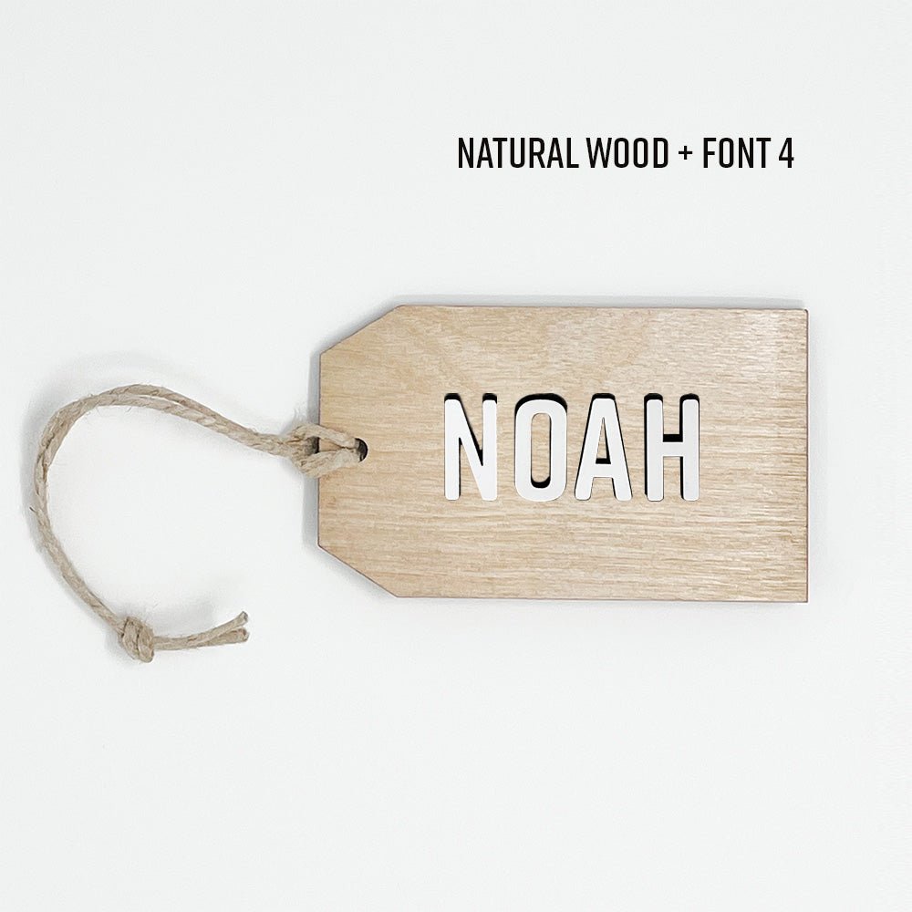 Wood Name Tag Gift Tags Personalized Wooden Name Tags for 