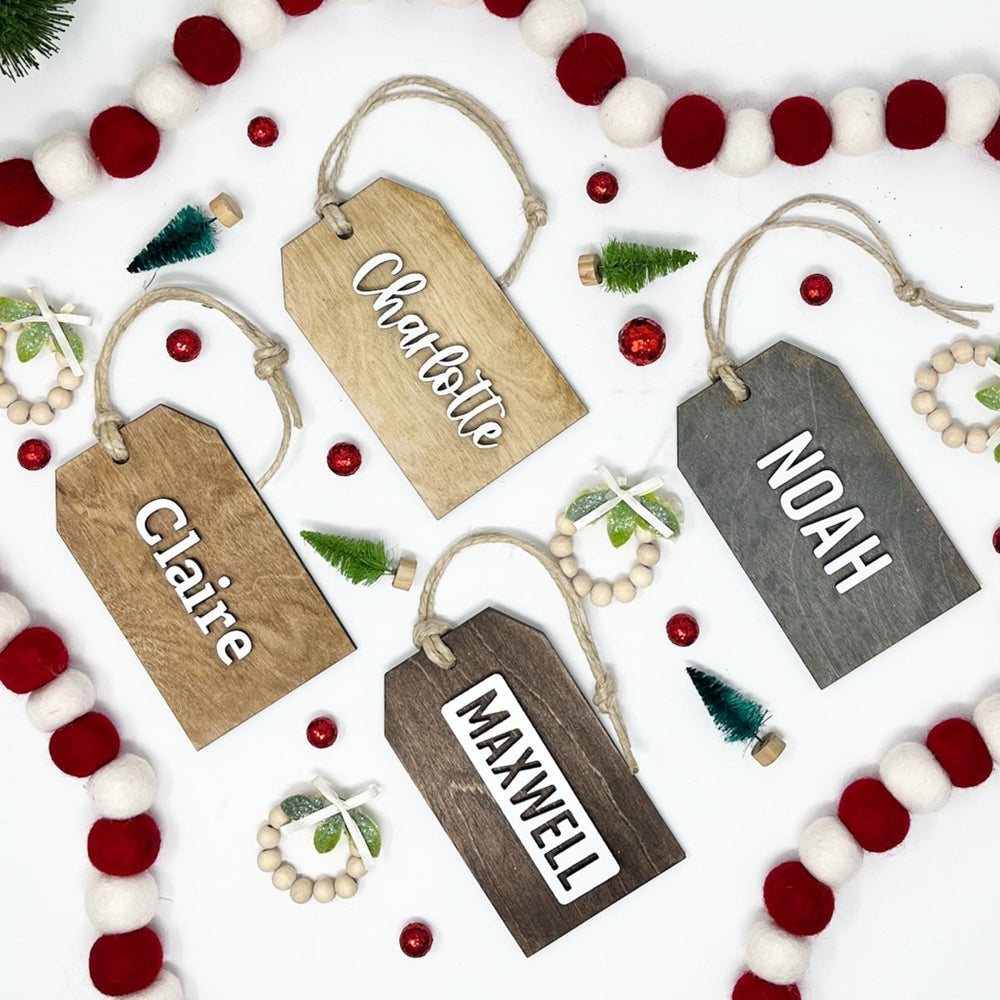 Personalized 3D Wood Name Tags - sonder and wolf