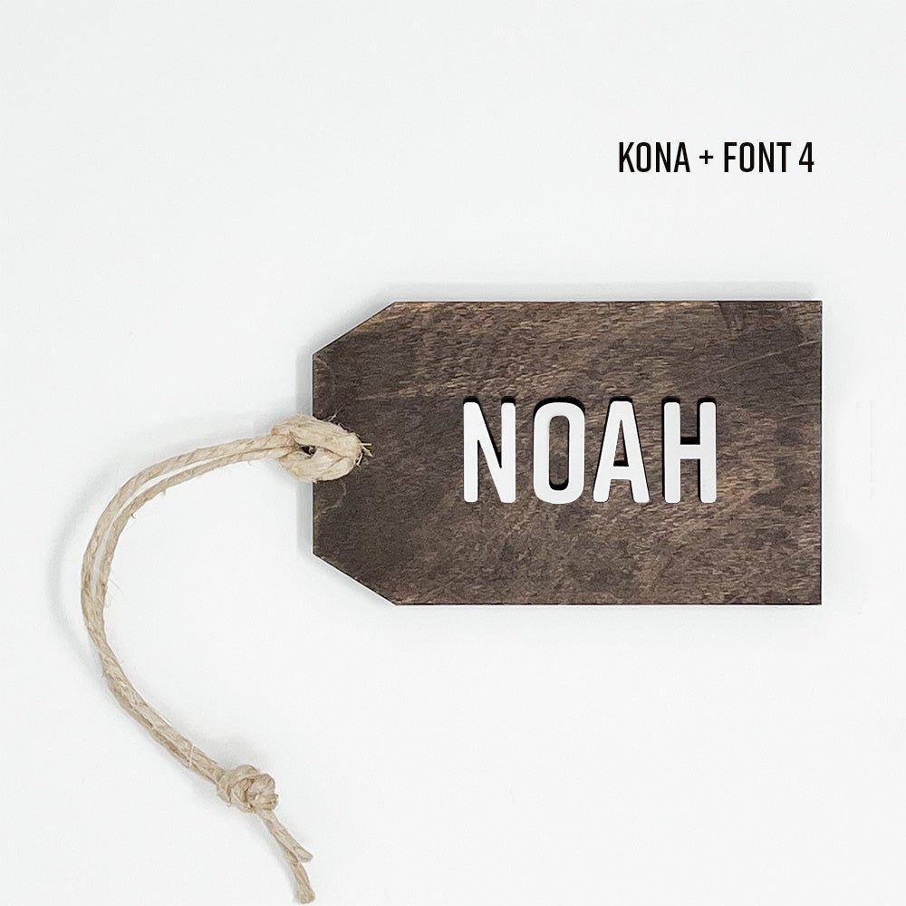 Personalized 3D Wood Name Tags - sonder and wolf