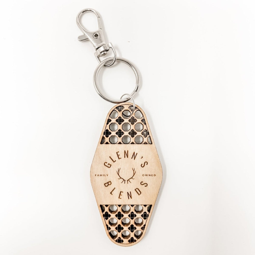 
                  
                    Personalized Business Rattan Keychain with QR Code - sonder and wolf
                  
                