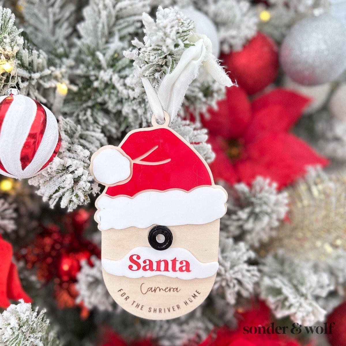 Load image into Gallery viewer, Santa Cam Ornament - sonder and wolf
