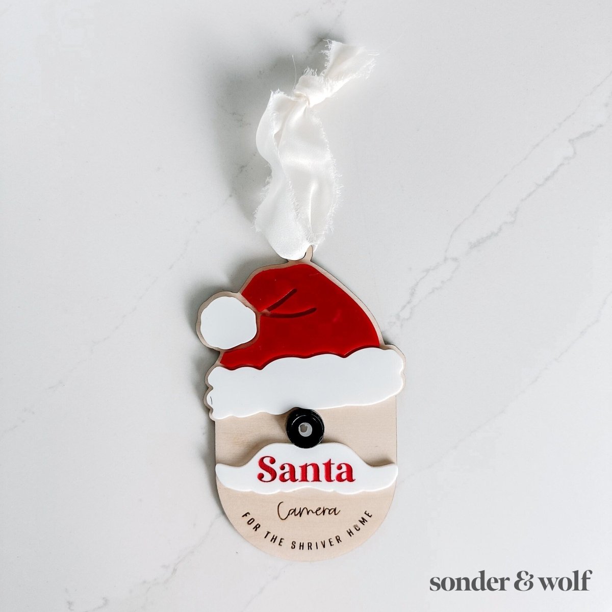 Load image into Gallery viewer, Santa Cam Ornament - sonder and wolf
