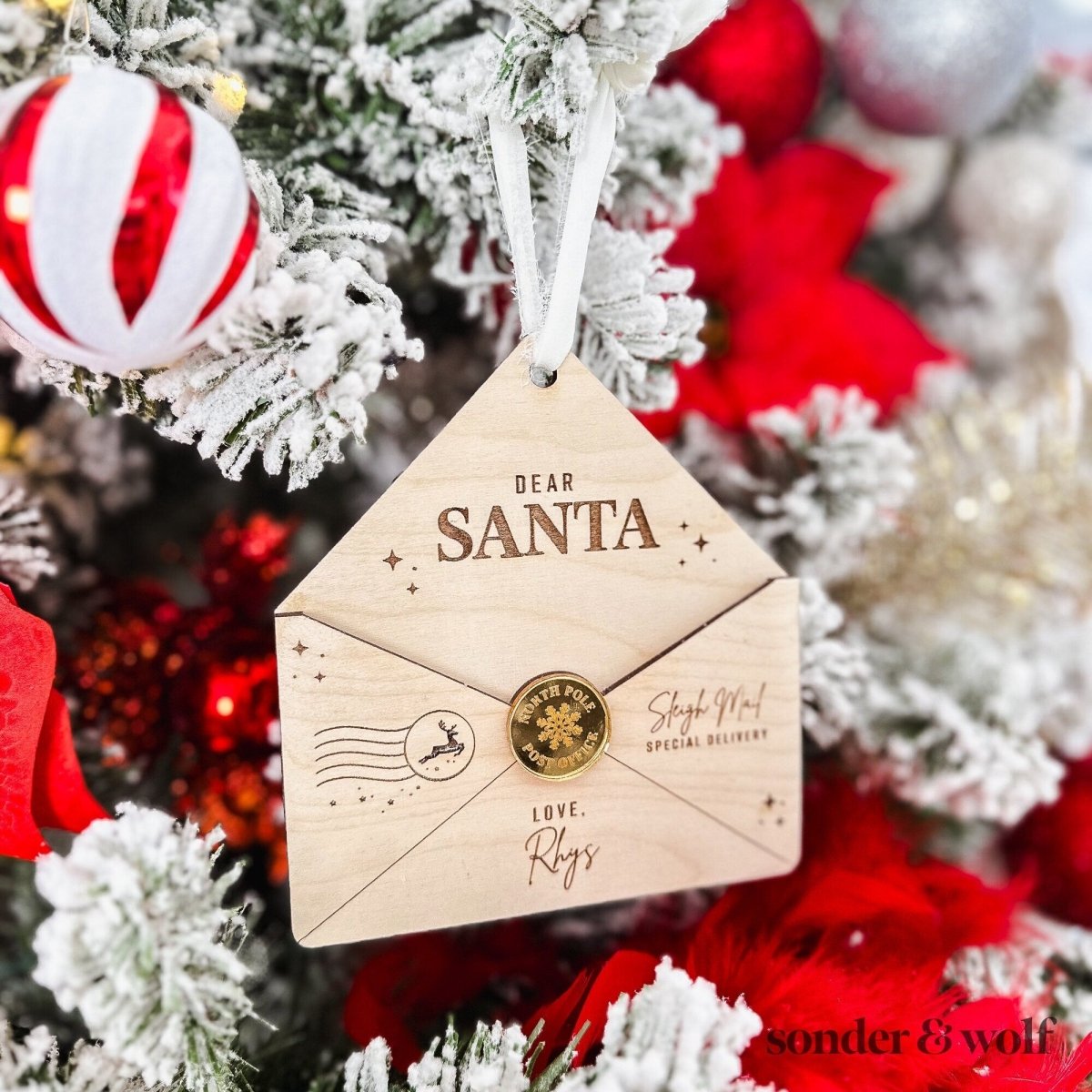Santa Letter Wooden Envelope Custom Engraved - sonder and wolf
