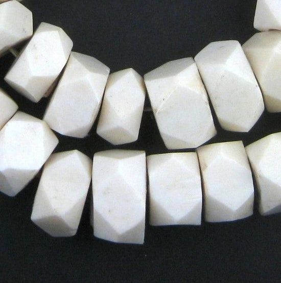 White Bone Faceted Beads Garland - sonder and wolf